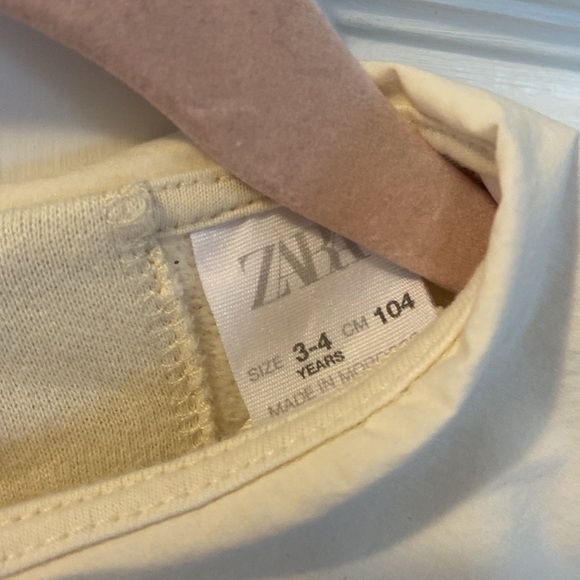 Zara kids sweatshirt cream color size 3-4 toddler - Picture 5 of 6